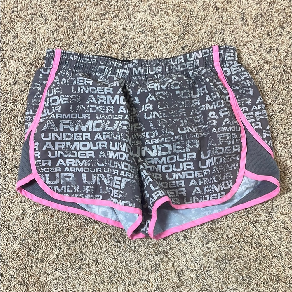 Under Armour Gray and Pink Athletic Shorts